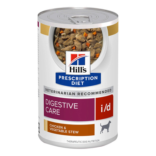 Alimento Hill's Prescription Diet Digestive Care i/d para perro todos los tamaños sabor pollo y estofado de vegetales en lata de 12.5oz
