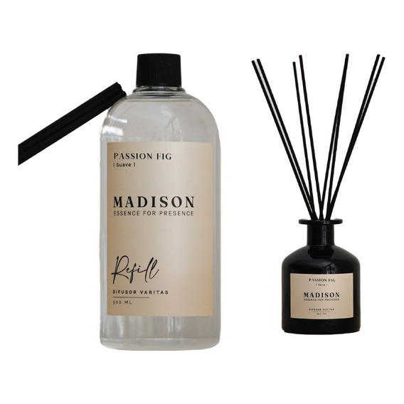 Difusor Negro 250 Ml + Refill 500 Ml Passion Fig Madison