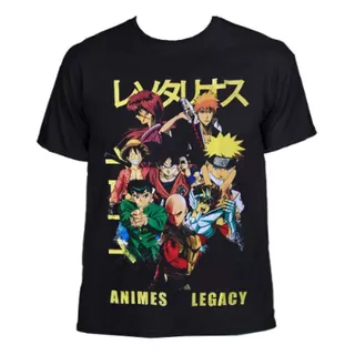 Camiseta Animes Gokú Zeiya Luffy Naruto Manga Anime