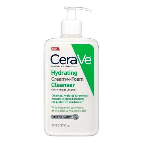 Cerave Hydrating Cream-to-foam Cleanser 355ml