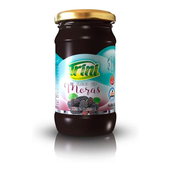 Mermelada Sin Azúcar Trini De Moras 360gr - Sin Tacc Trini - Moras - Frasco - 360 g (Incluye: Es producto dietético)