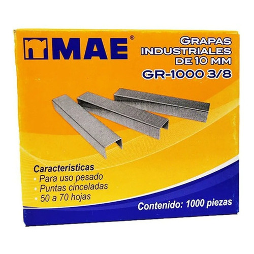 Grapa Industrial Mae Gr1000 3/8 Caja Con 1000psz De 10mm /vc
