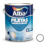 Pintura Para Pileta Alba Piletas Caucho Clorado Celeste Profundo Mate 4 Litros