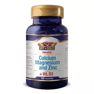 Suplemento Em Comprimidos Vitgold  Calcium, Magnesium, Zinc & Vitamina D3 Vitaminas Calcium, Magnesium, Zinc & Vitamina D3