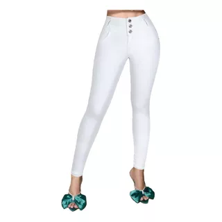 Jeans Mujer Pantalón Colombiano Mezclilla Strech Push Up 01f