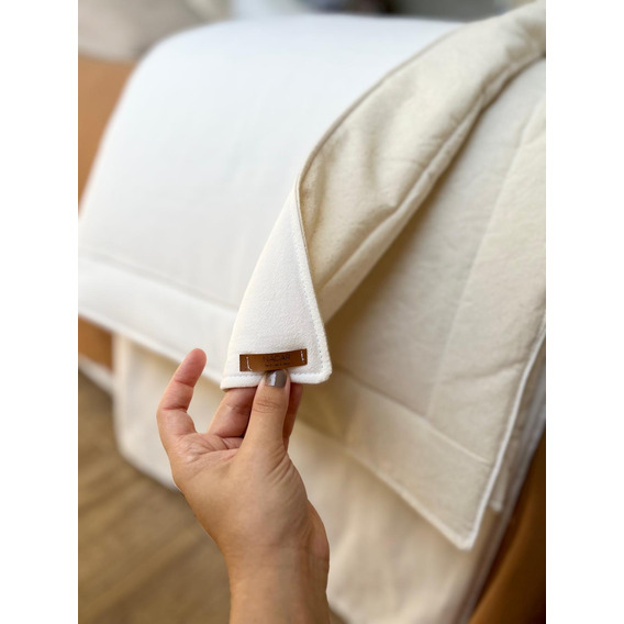 Cobertor Para Asiento De Sillon (pillow) Off White Y Natural