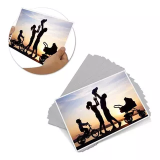 Papel Fotográfico 115g Glossy Adesivo 100 Folhas Cor Branco