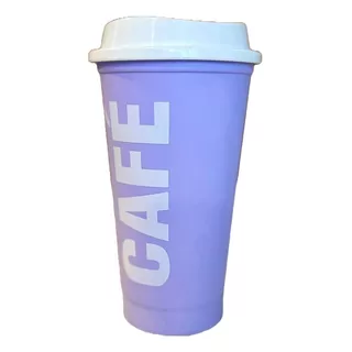 Vaso De Cafe Mug Colores Pastel Tipo Viajero Con Tapa
