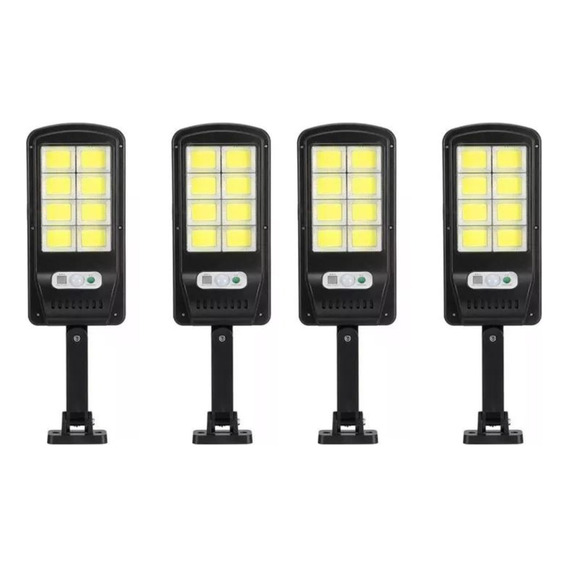 Pack 4 Focos Solar Led Con Sensor De Movimiento 120cob