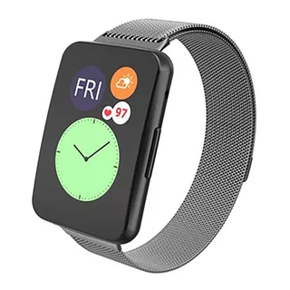 2 Pulsos Metálicos Para Huawei Watch Fit + Protector 5d 