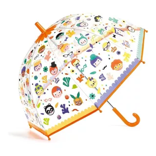 Paraguas Infantil Mágico Cambia De Color Djeco Diseño Caras