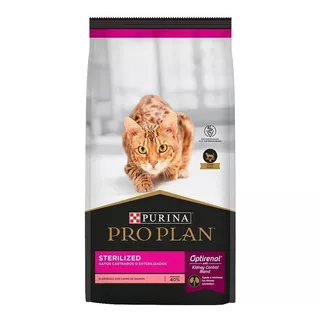 Alimento Pro Plan Optirenal Sterilized Para Gato Adulto Sabor Salmón Y Arroz En Bolsa De 3 kg