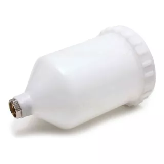 Copo / Caneca 600 Ml Para Pistola De Pintura Rosca Fêmea Cor Branco