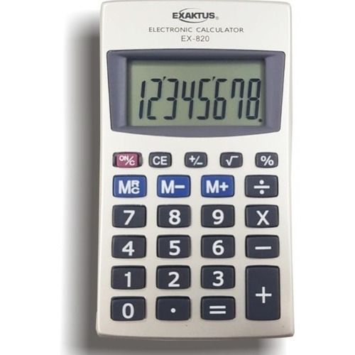 Calculadora Exaktus Ex-820 Color Plata