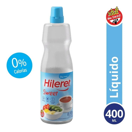 Edulcorante Hileret Sweet Forte Liquido 400ml Sin Tacc 0 Cal