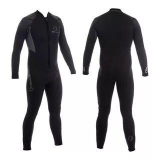 Roupa Fun Dive Mergulho Rocas 5mm - Ziper Frontal, Cor Preto