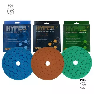 Kit De Boinas De Espuma Corte Lustro Refino Hyper 6pol Kers