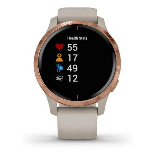 Smartwatch Garmin Venu Venu 1.2" caja 43.2mm de  polímero reforzado con fibra  light sand, malla  light sand de  silicona