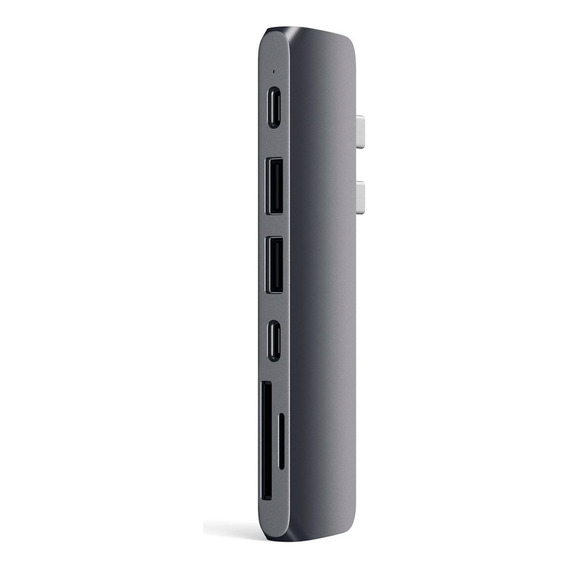 Hub Adaptador Usb-c A Usb-a/micro Sd/sd/usb-c Cargador - Sat Color Space Gray