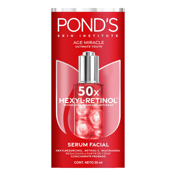 Pond's Sérum Facial 50x Age Miracle Con Hexyl-retinol, 30ml