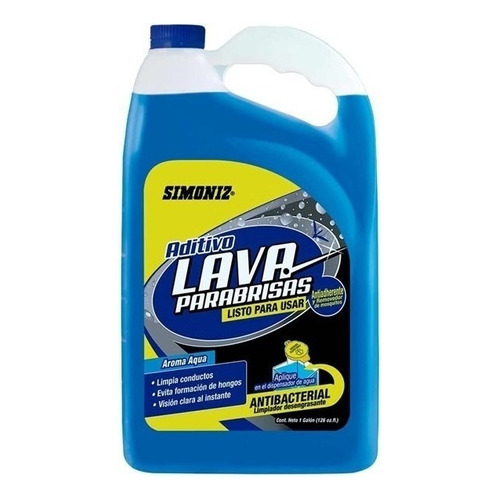 Liquido Lava Parabrisas Antibacterial Simoniz 1 Galon