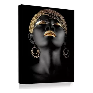 Canvas | Mega Cuadro Decorativo | Mujer Africana | 140x90