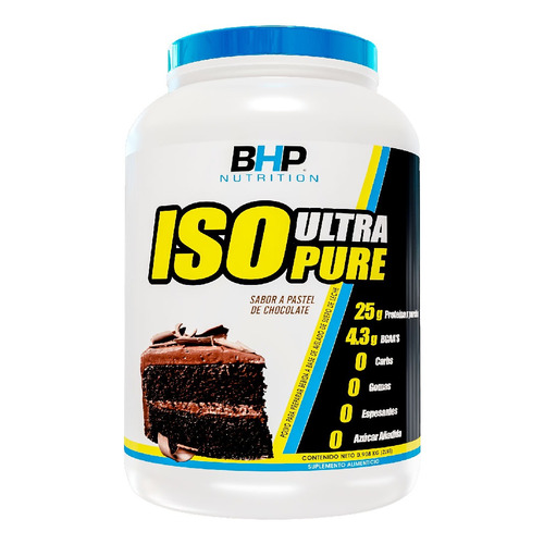 Proteina Bhp Isopure Ultra Cero Carbs 2 Lbs 28 Servicios Sabor Chocolate pastel