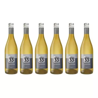 Botella De Vino Blanco Latitud 33º Chardonnay 750ml Pack X6