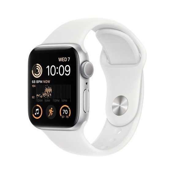 Apple Watch Se 2da Gen 44mm Silver Malla Blanca M/l Blanco