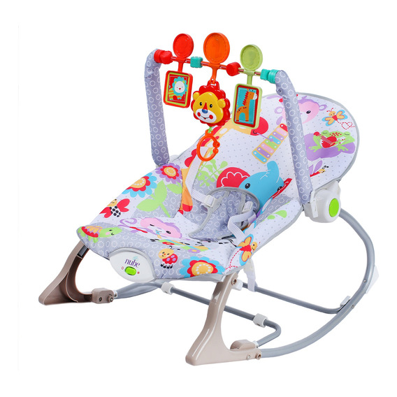 Silla Mecedora Rocker Para Bebe Color Gris Nube  