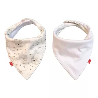 Pack X 6 Babero Bandana Bebé Reversible Triple Capa Algodón