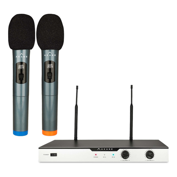2 Microfonos Inalambricos Con Receptor Karaoke Conferencias