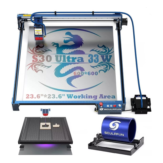 Grabador Láser Sculpfun S30 Ultra 33w+conjunto De Accesorios