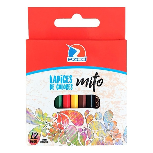 Pinturitas Lapices De Colores Cortos Mito X12 Ezco 40671