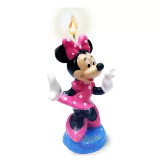 Vela Pastel Minnie Mouse Artículo Fiesta Decoración - Min0m1