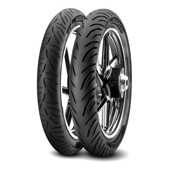 Combo X 2 Cubiertas 250-17 Y 80/100-14 Pirelli Super City