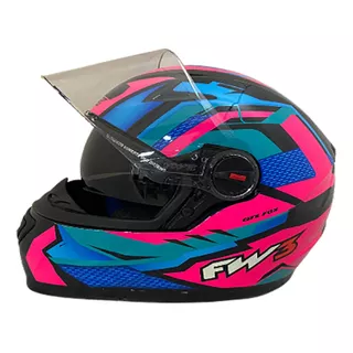 Capacete Moto Fechado Gtx Fox Fw3 Com Viseira E Oculos Uv