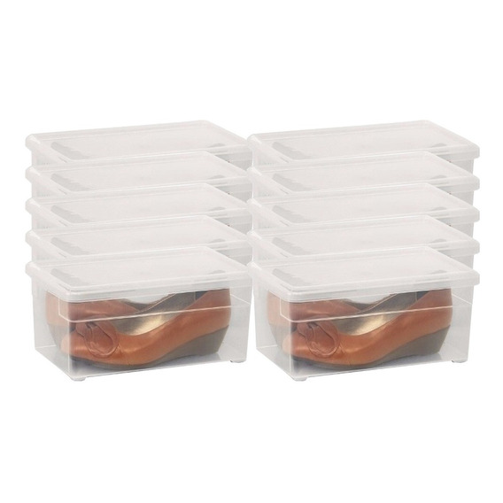 Caja Organizador Plastico Apilable Tapa Taper 5 Litros X10 Colombraro