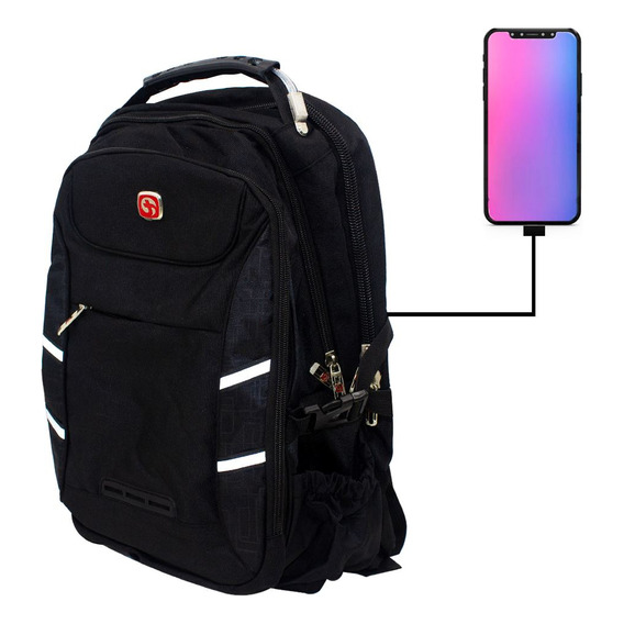 Mochila Para Computadora O Laptop Con Puerto Usb 