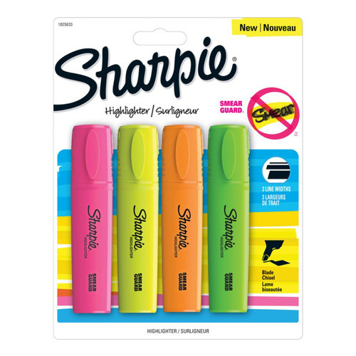 Destacadores Sharpie Blade Set 4 Colores Surtidos Color Multicolor