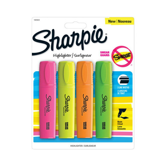 Destacadores Sharpie Blade Set 4 Colores Surtidos Color Multicolor