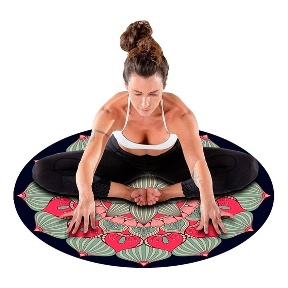Yogamat Circular C/diseño Alfombra Pilates Meditación El Rey