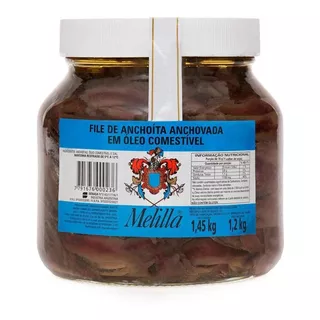 Filé De Anchovas Melilla (aliche) 1,2kg - Rótulo Azul