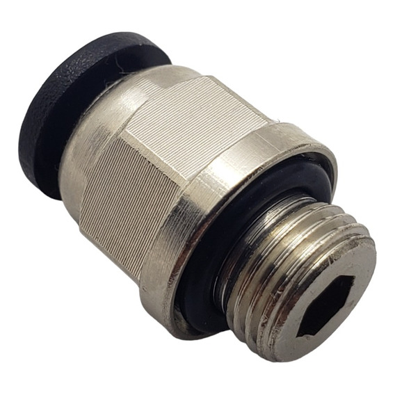 Conector Recto Neumático Rosca Macho 1/4 X P/ Tubo 6mm 