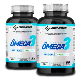 Kit 2x Ômega 3 Epa Dha Selo Meg-3 Concentrado 1450mg Cápsula