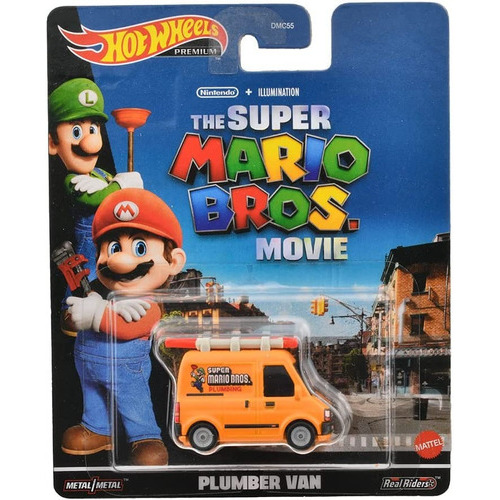 Hot Wheels Premium The Super Mario Bros Movie Plumber Van Color Naranja