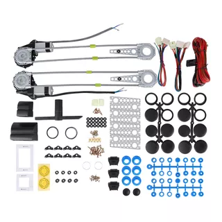 1 Par Kit Para Vidrios Eléctricos  Puertas Universal 12v