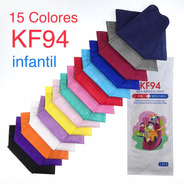 Cubrebocas Kf94 Infantil Mascarillas De Colores 15 Pzs
