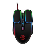 Mouse Gamer Maxell 7 Botones Gaming Tron - 1600 A 7200 Dpi Color Negro