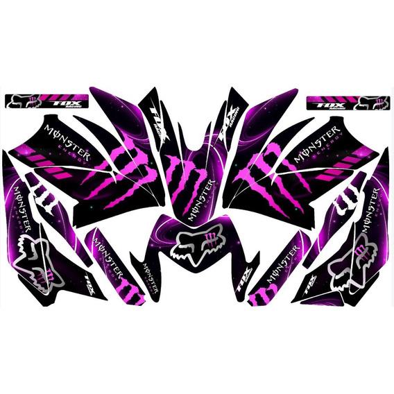 Stickers Para Crossmax250 Mons - Rosa